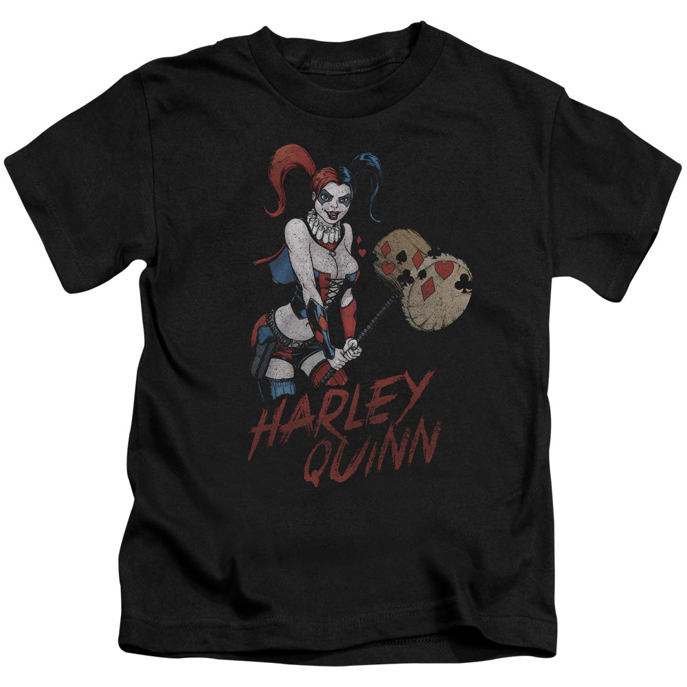 Justice League Harley Hammer Juvenile Kids Youth T Shirt Black