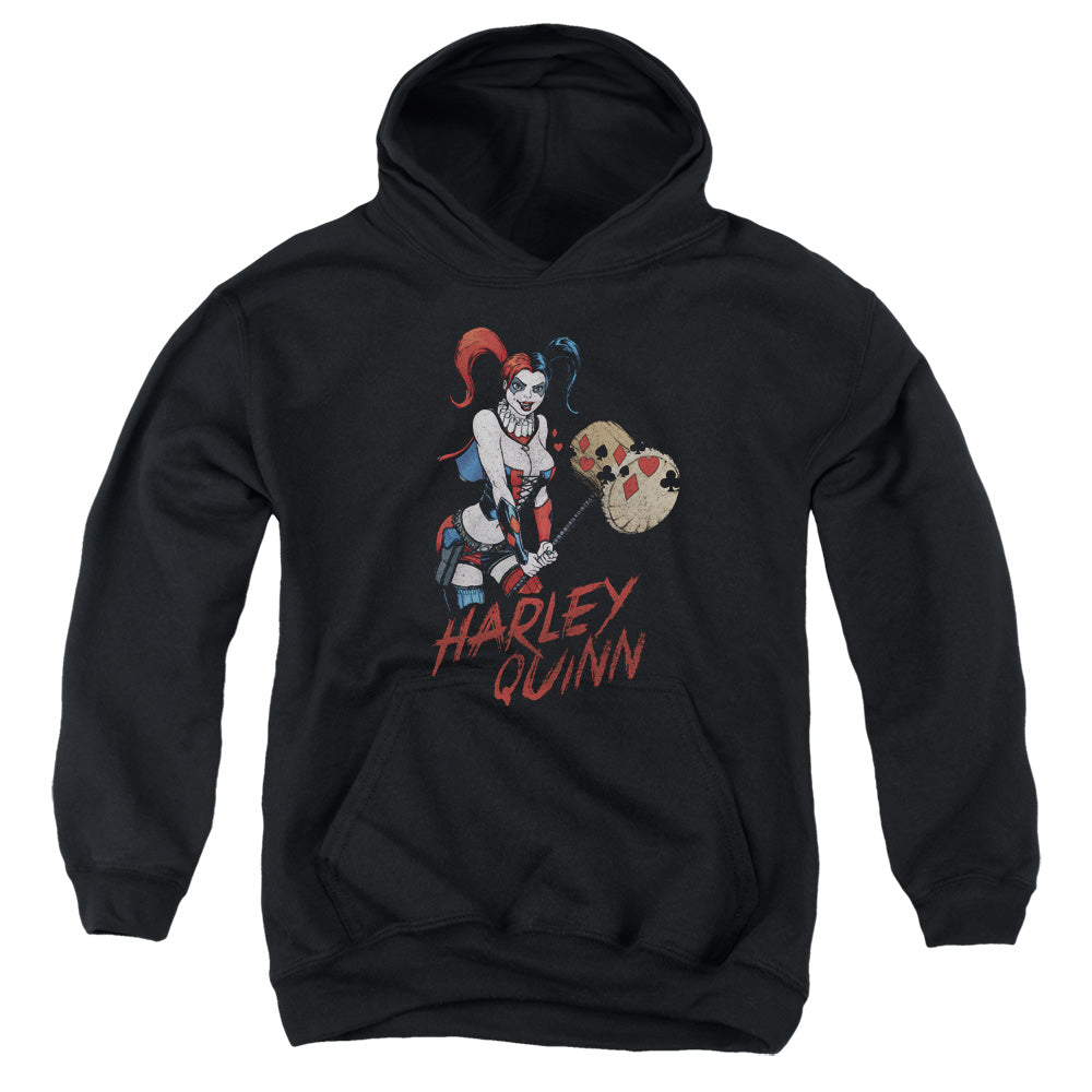 Justice League Harley Hammer Kids Youth Hoodie Black