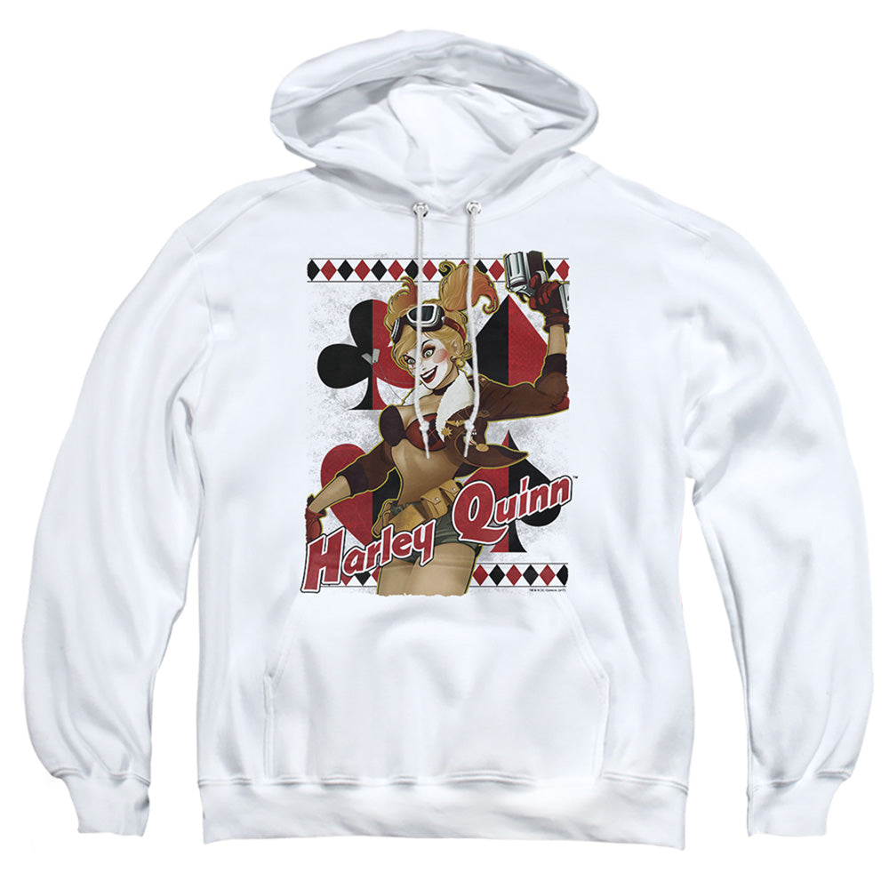 Justice League Of America Harley Bombshetll Mens Hoodie White Officially Licensed