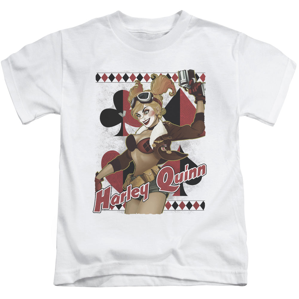 Justice League Harley Bombshetll Juvenile Kids Youth T Shirt White
