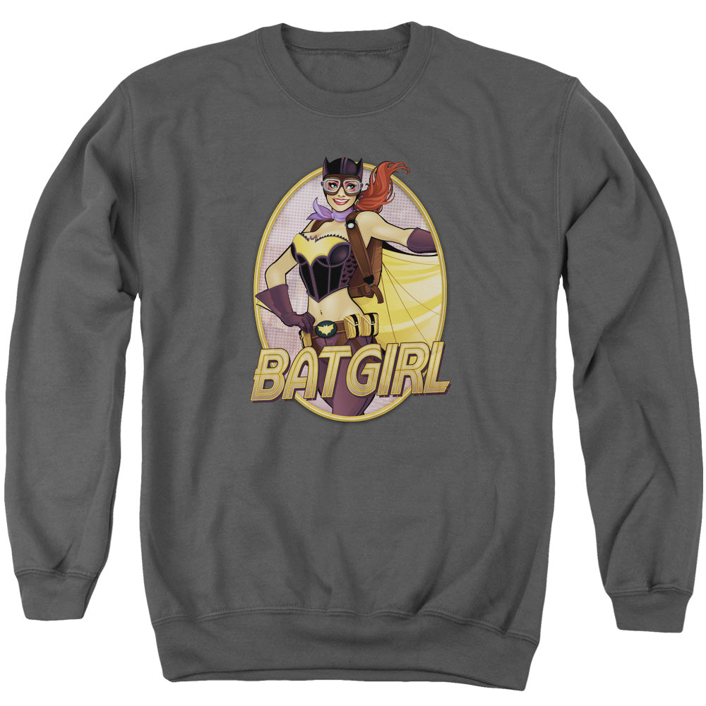 Justice League Batgirl Bombshell Mens Crewneck Sweatshirt Charcoal