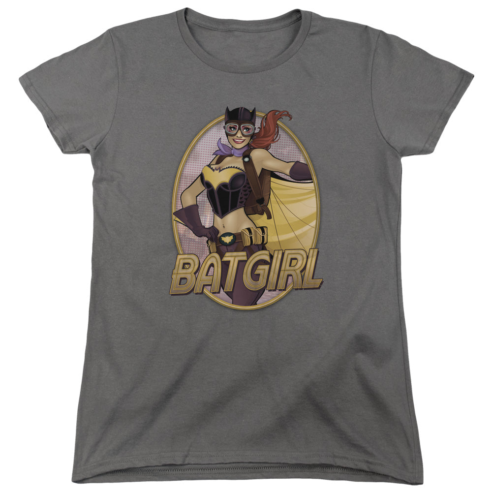 Justice League Batgirl Bombshell Womens T Shirt Charcoal