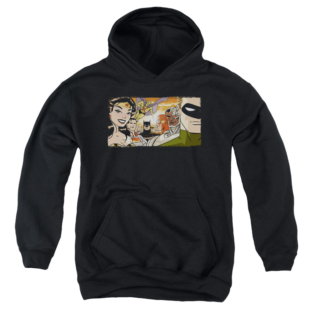 Justice League Cinematic League Kids Youth Hoodie Black