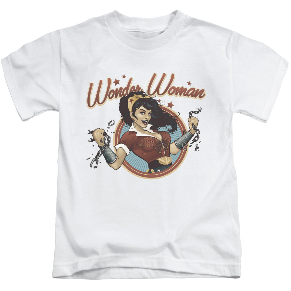 Justice League Wonder Break Juvenile Kids Youth T Shirt White