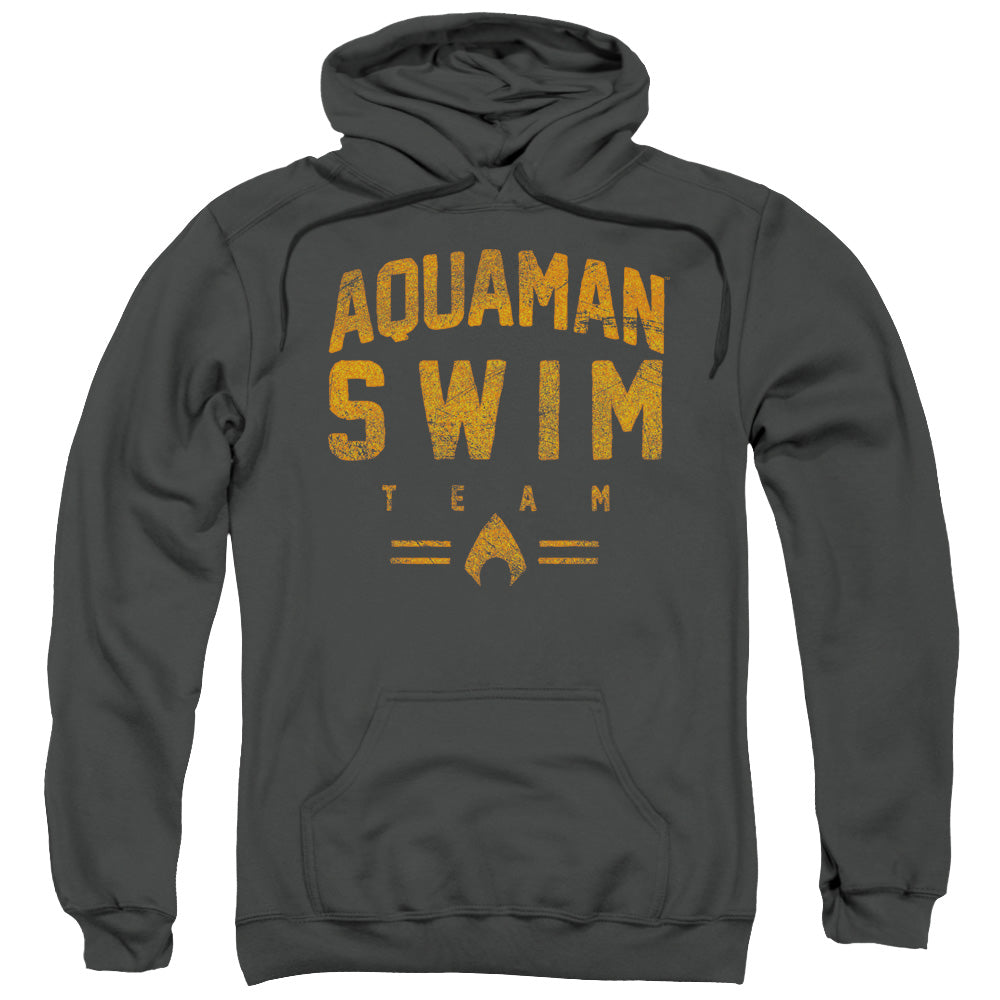 Justice League Swin Team Mens Hoodie Charcoal