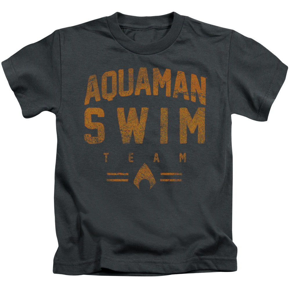 Justice League Swin Team Juvenile Kids Youth T Shirt Charcoal
