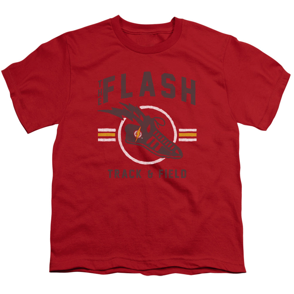 Justice League Track and Field Kids Youth T Shirt Red