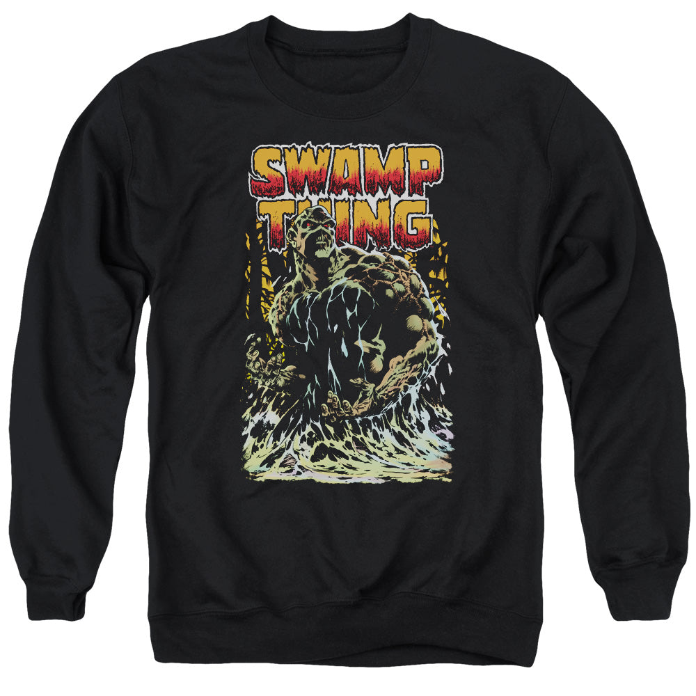 Justice League Swamp Thing Mens Crewneck Sweatshirt Black