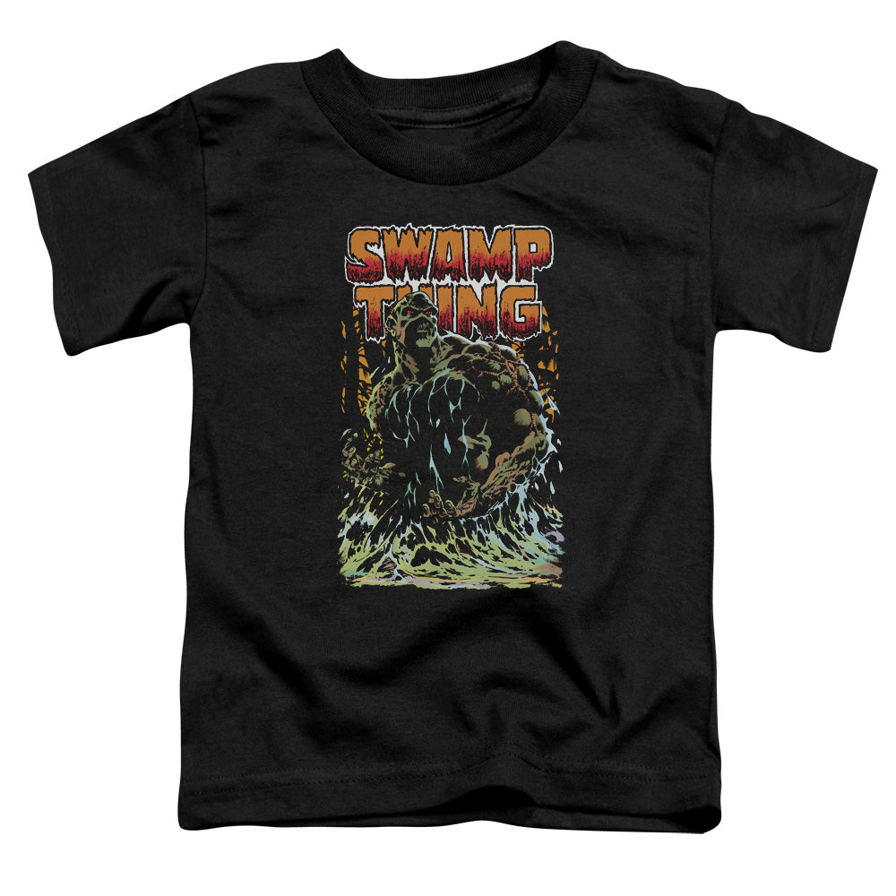 Justice League Swamp Thing Toddler Kids Youth T Shirt Black