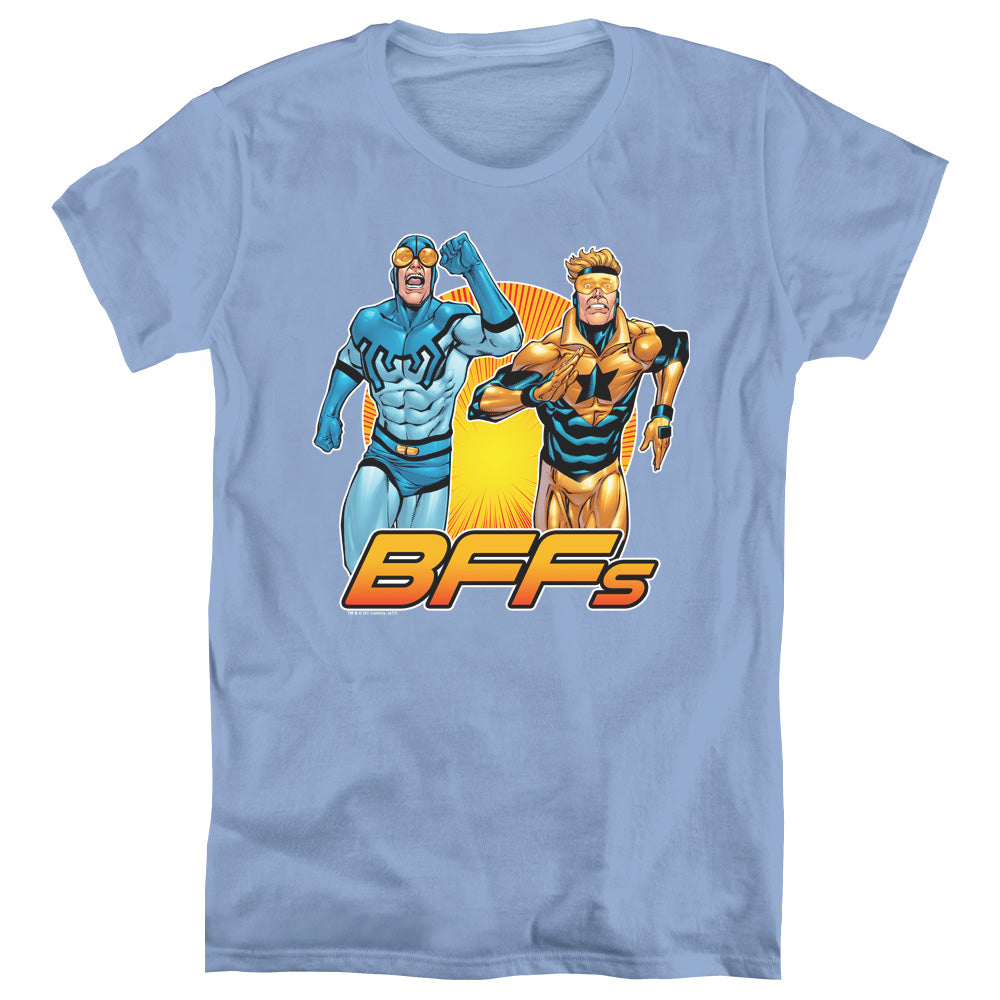 Justice League Booster Beetle Bff Womens T Shirt Carolina Blue