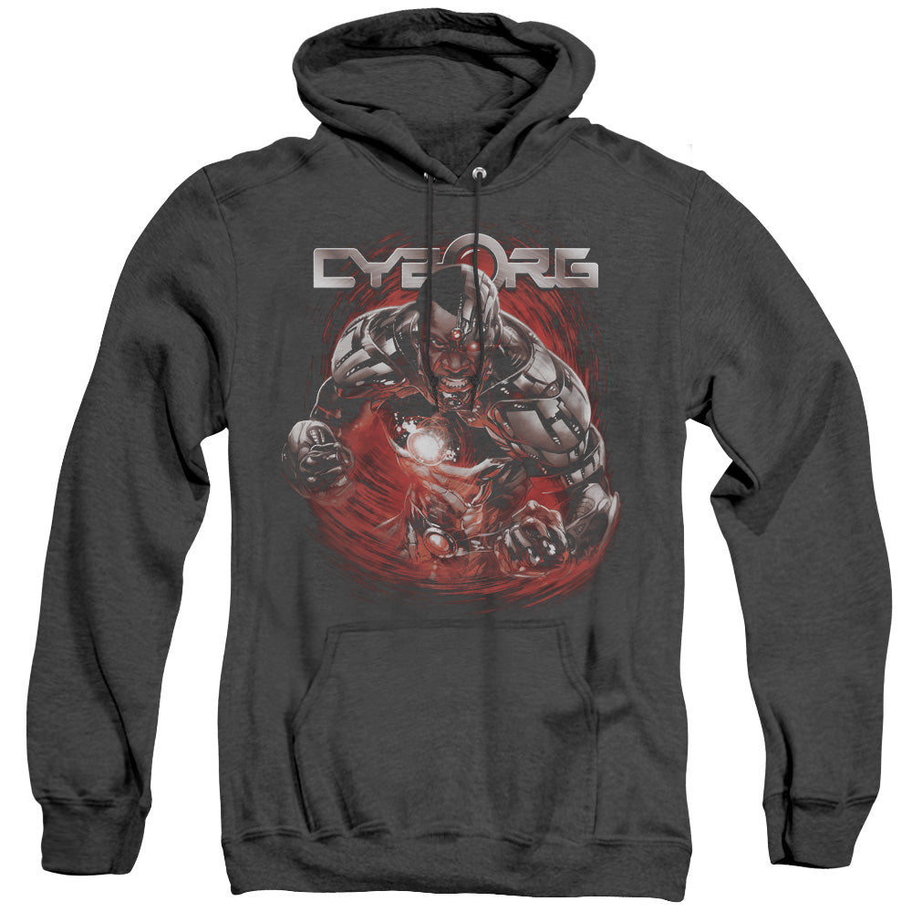 Justice League Engaged Heather Mens Hoodie Black