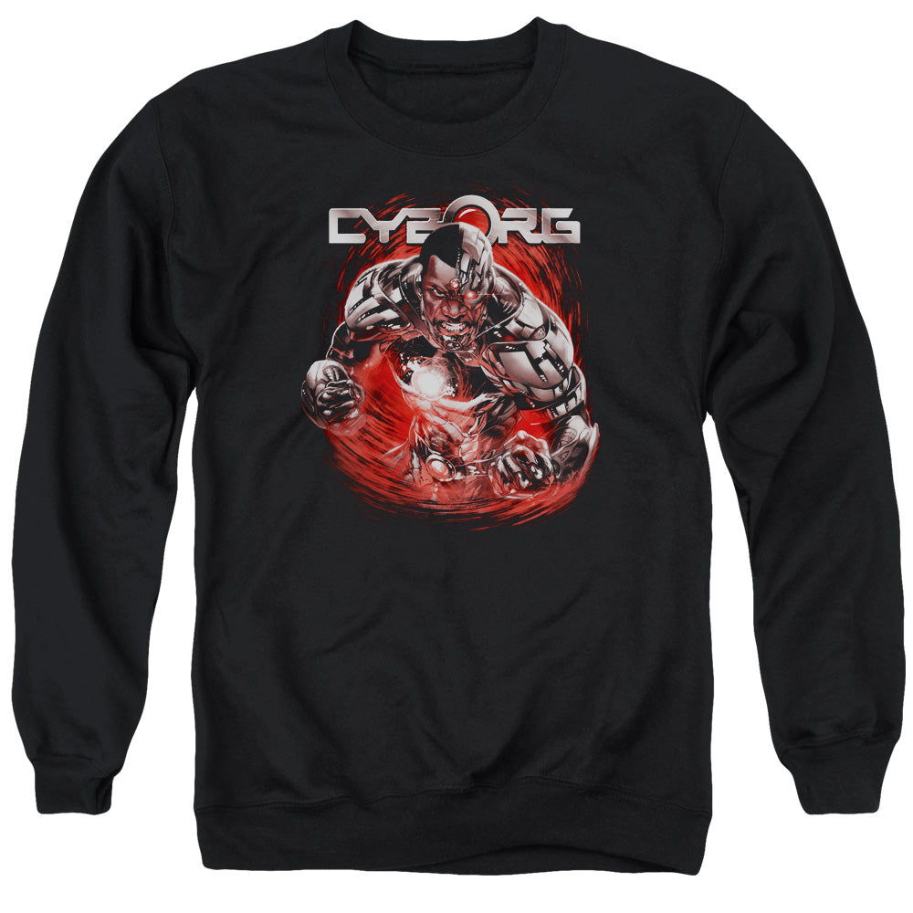 Justice League Engaged Mens Crewneck Sweatshirt Black