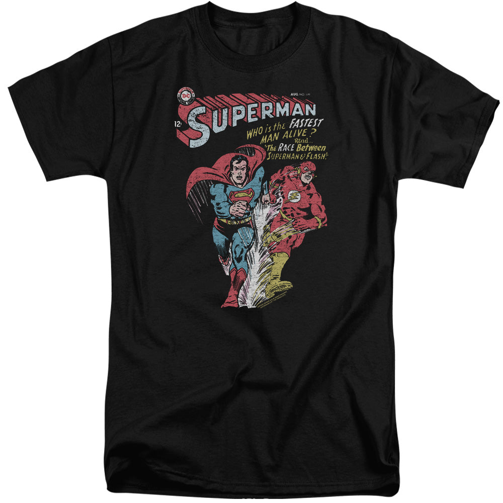 Justice League Fastest Mens Tall T Shirt Black