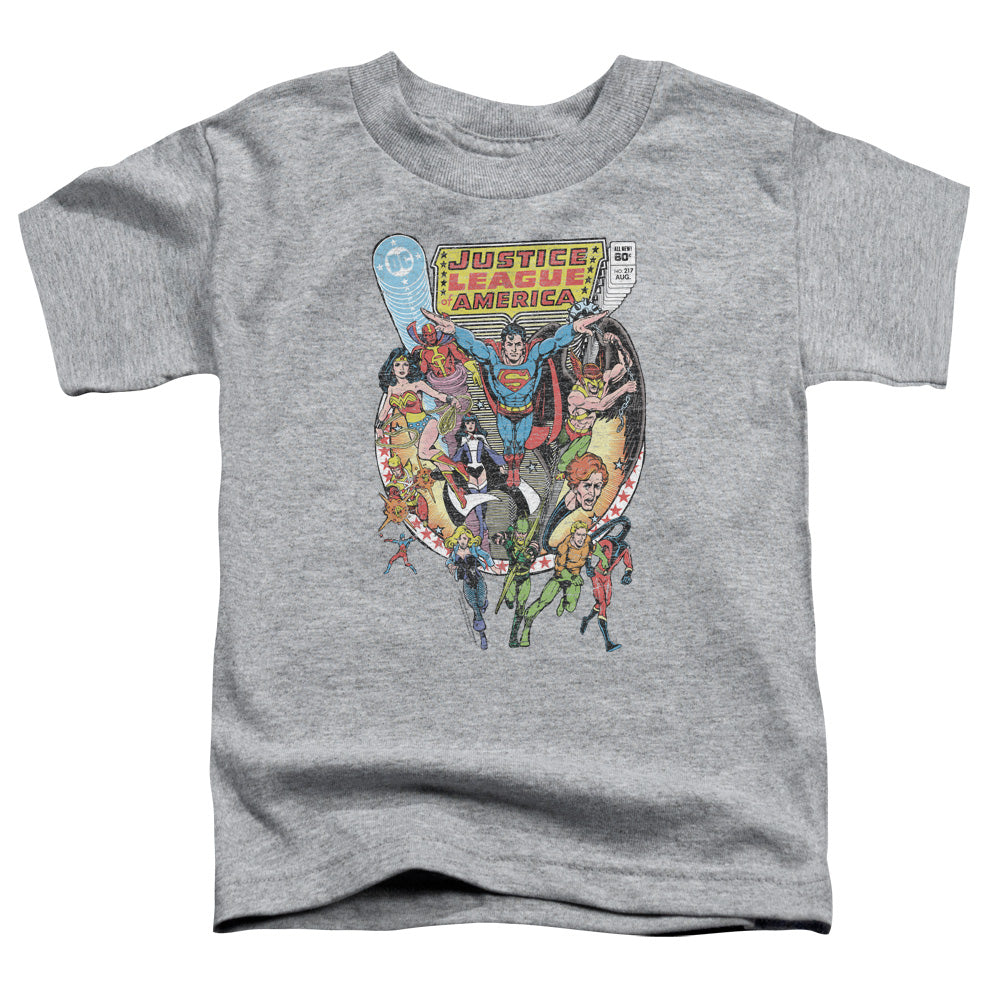 Justice League Team Up Toddler Kids Youth T Shirt Athletic Heather
