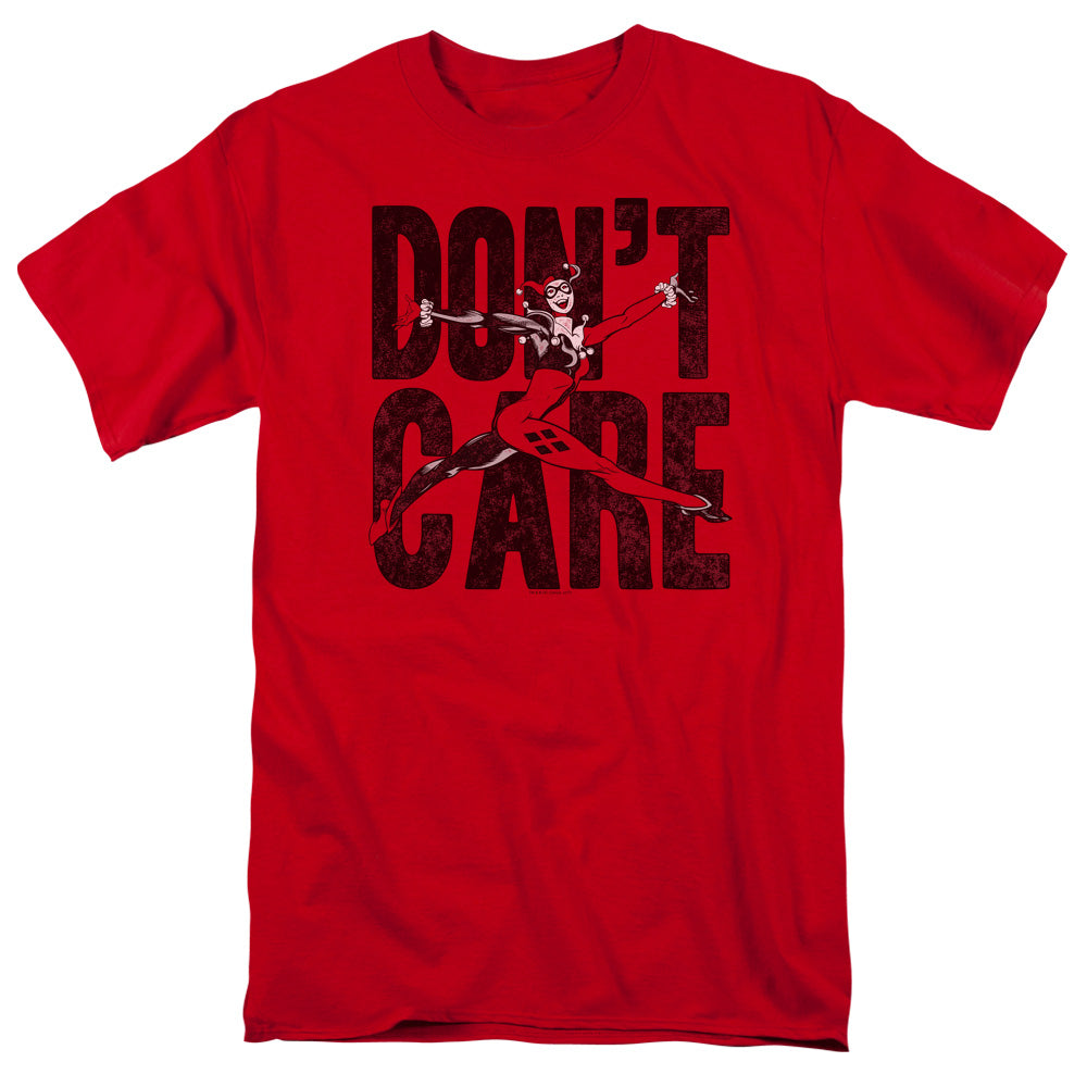 Justice League Don’t Care Mens T Shirt Red
