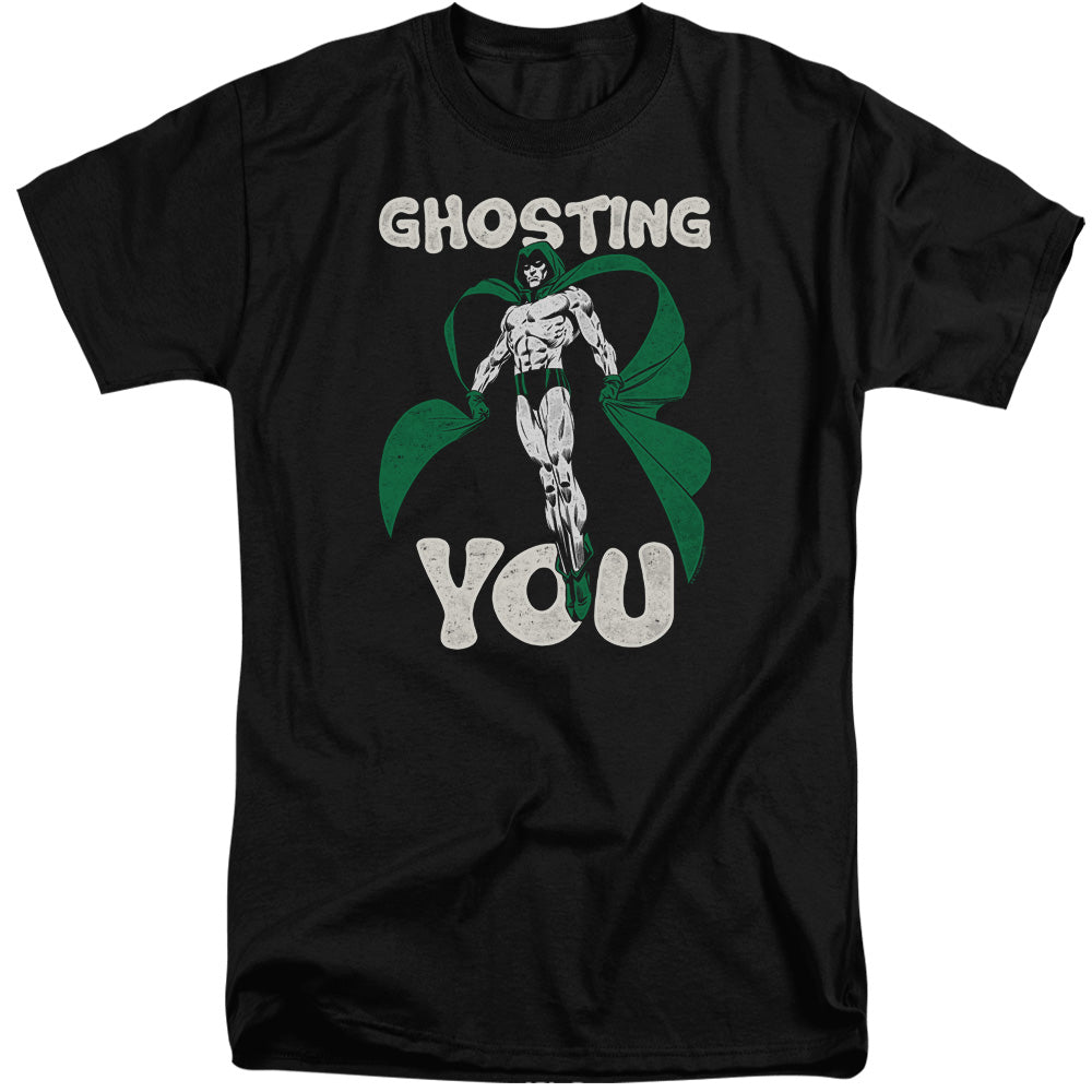 Justice League Of America Ghosting Mens Tall T Shirt Black Officially Licensed