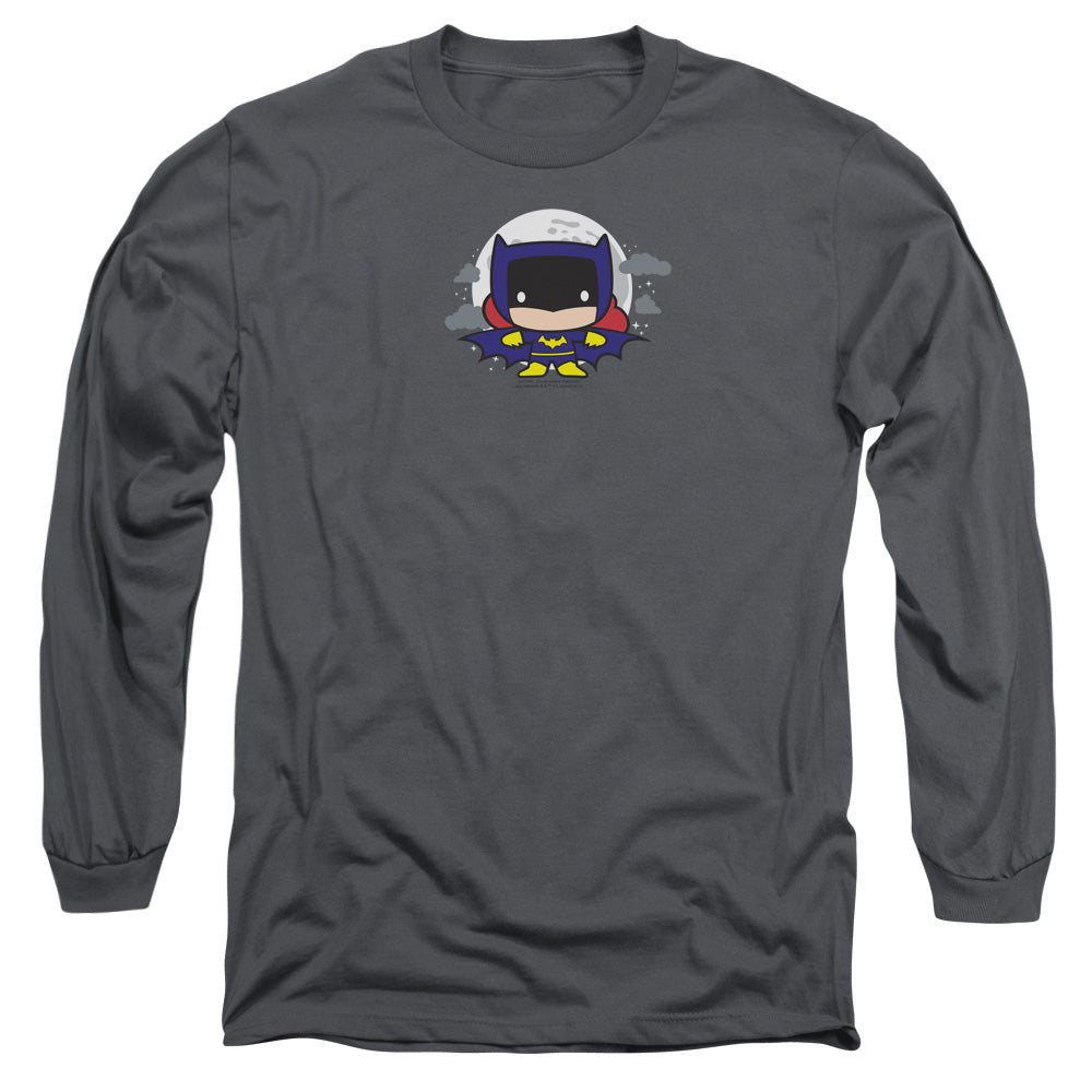 Justice League Batgirl Chibi Mens Long Sleeve Shirt Charcoal