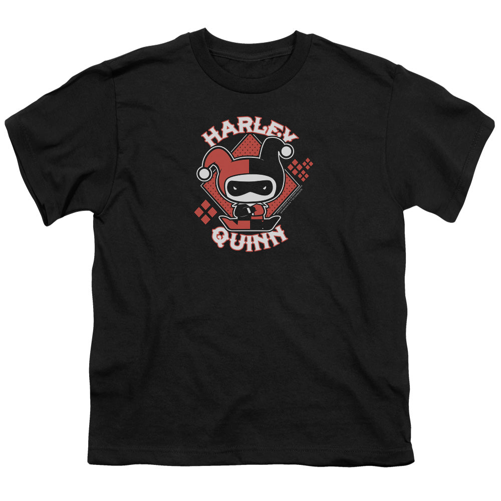Justice League Harley Chibi Kids Youth T Shirt Black