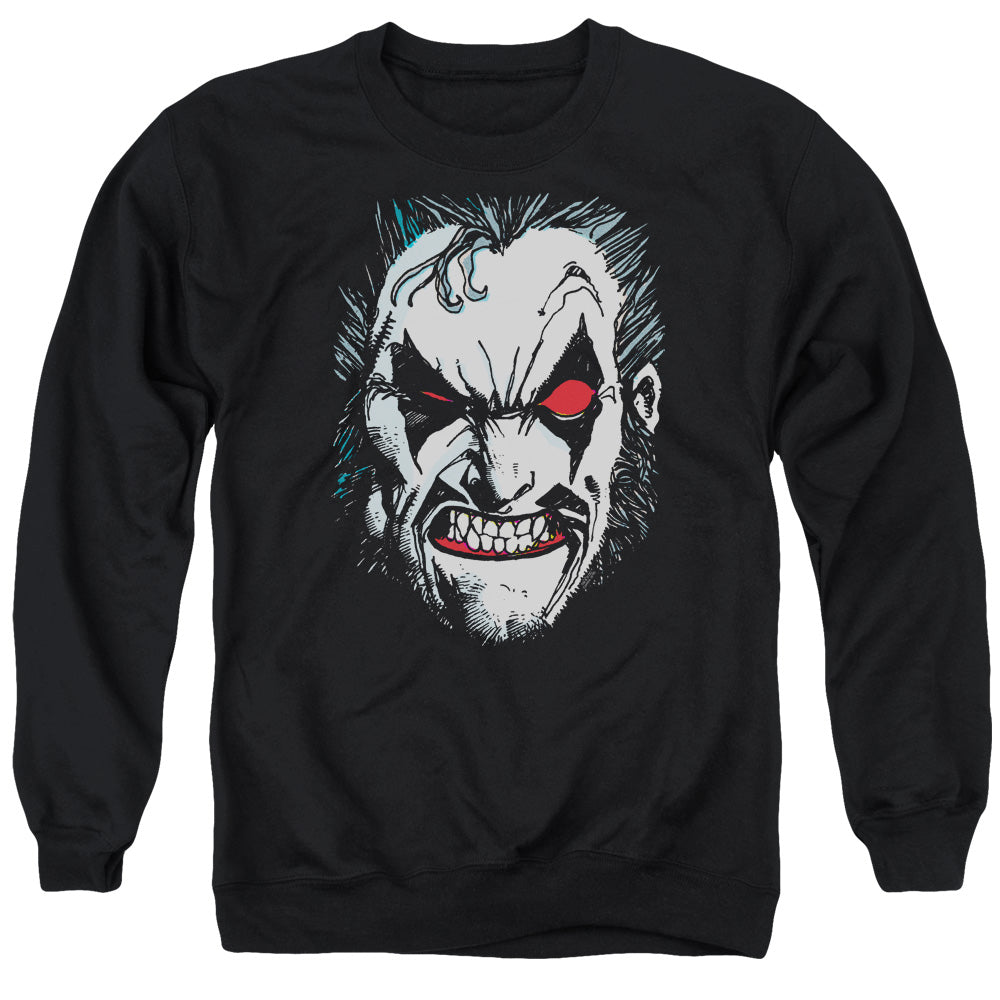 Justice League in Lo Face Mens Crewneck Sweatshirt Black