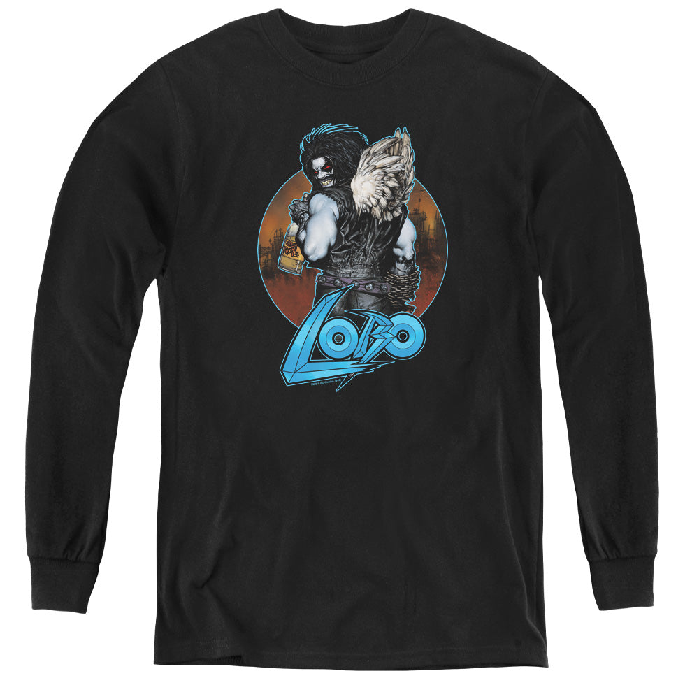 Justice League Gut Rot Long Sleeve Kids Youth T Shirt Black