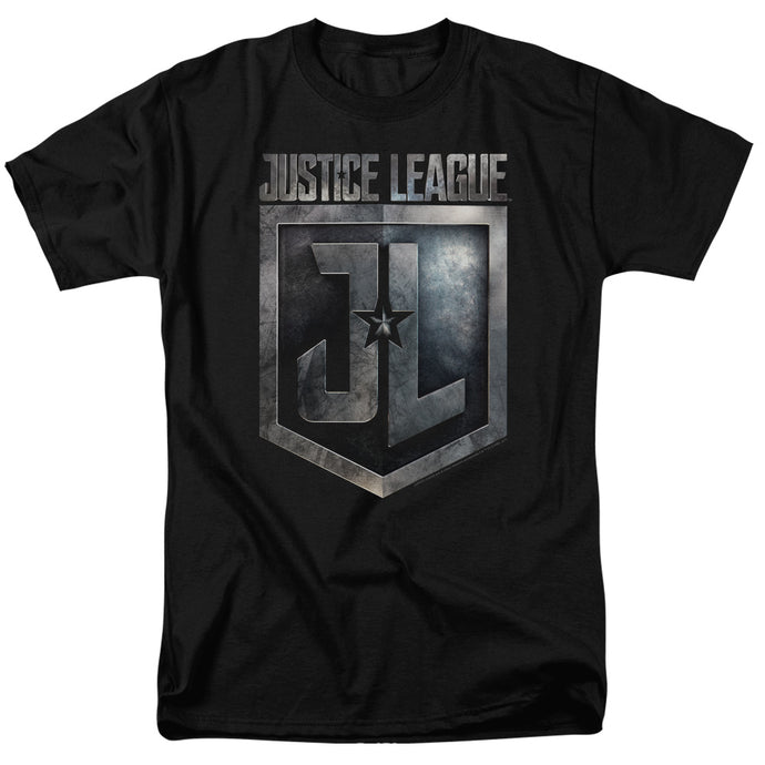 Justice League Movie Shield Logo Mens T Shirt Black
