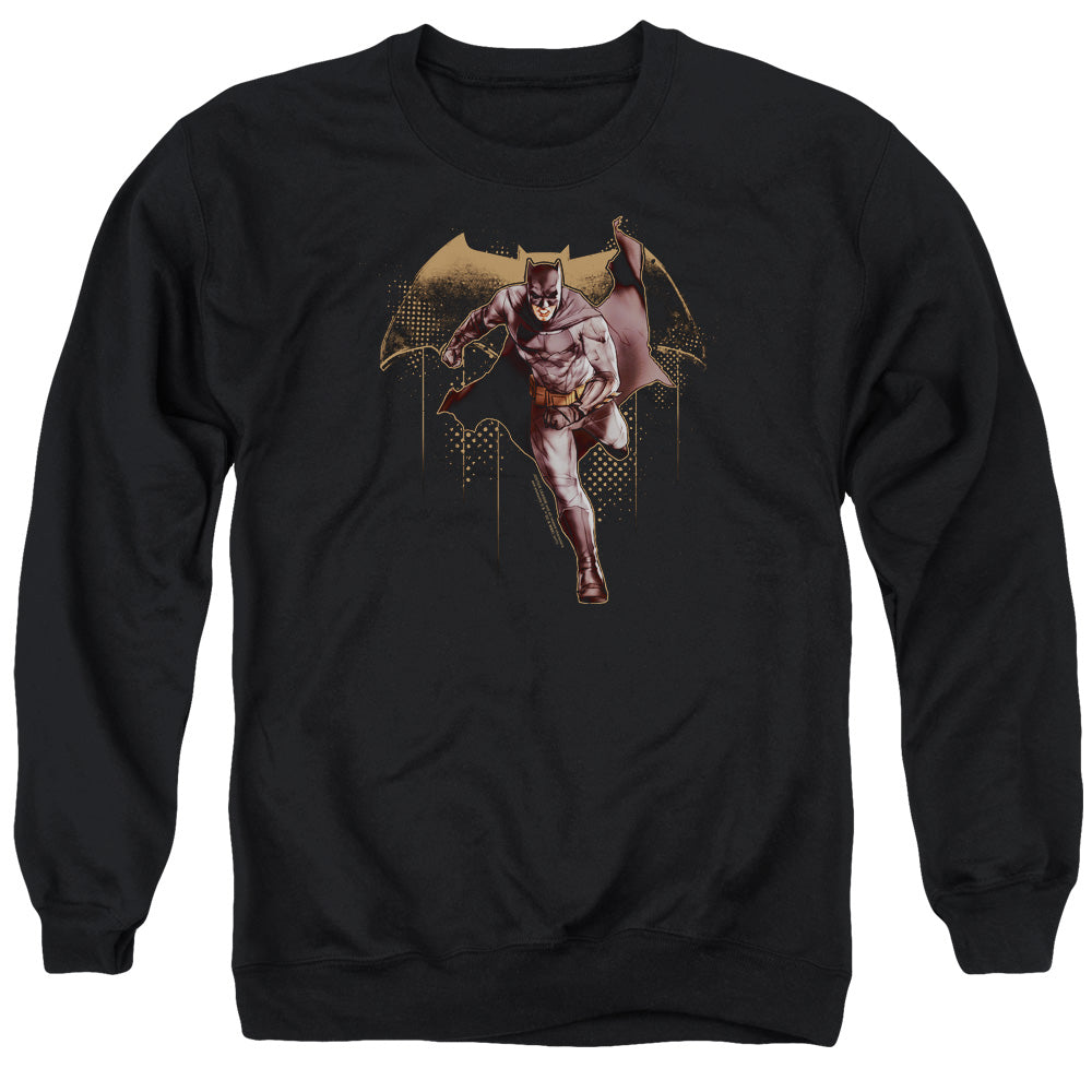 Justice League Movie Caped Crusader Mens Crewneck Sweatshirt Black