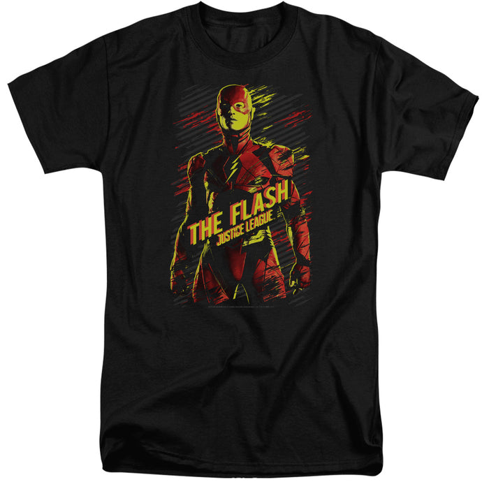Justice League Movie the Flash Mens Tall T Shirt Black