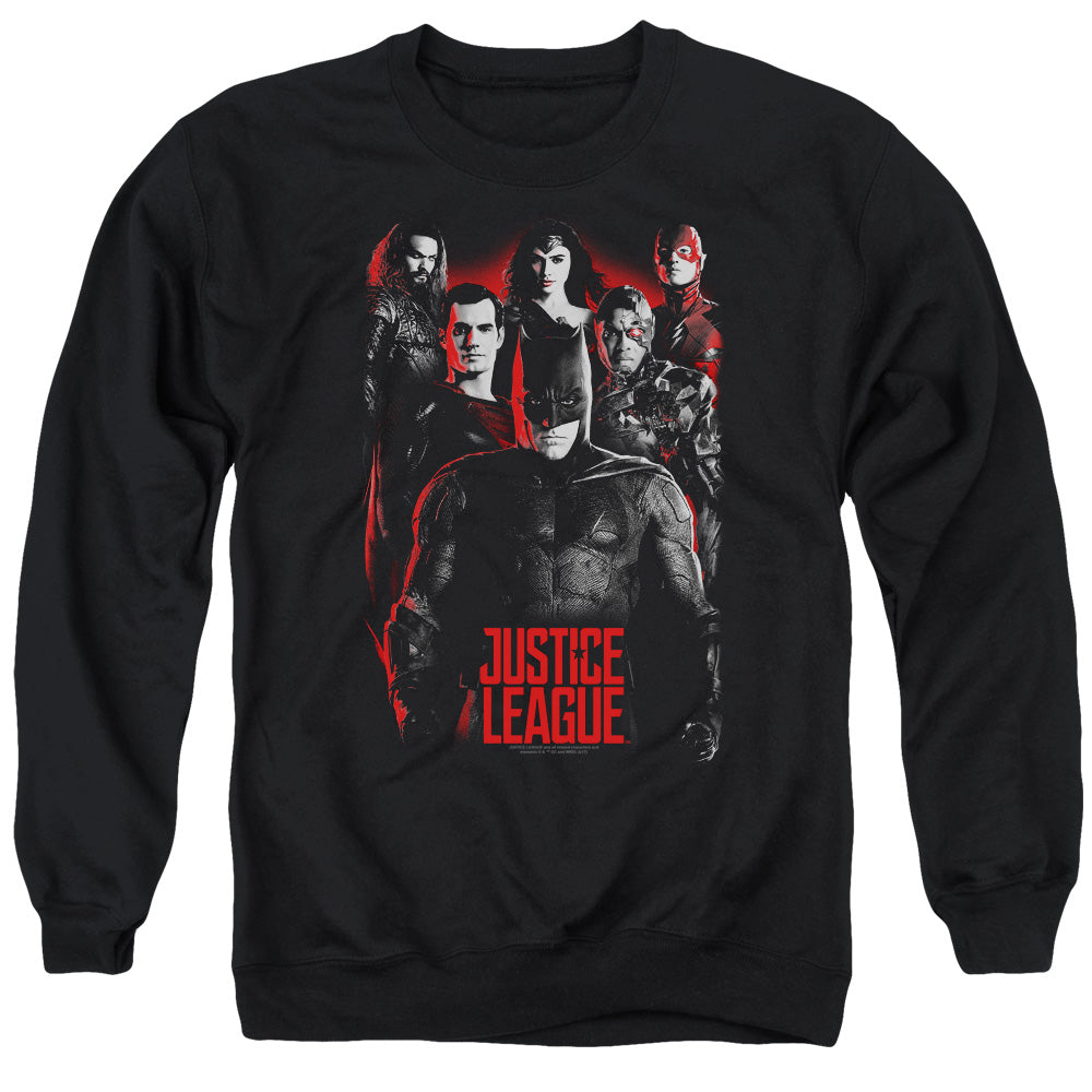 Justice League Movie the League Mens Crewneck Sweatshirt Black