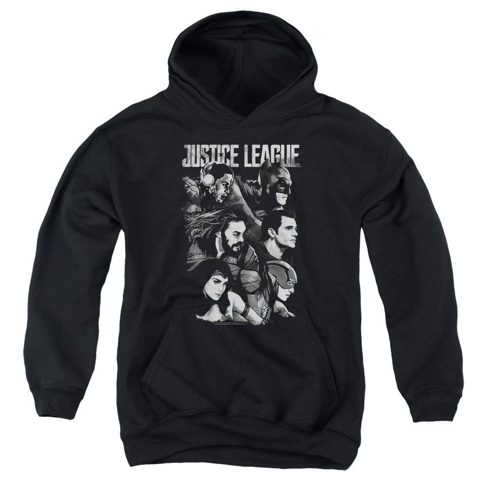 Justice League Movie Pushing Forward Kids Youth Hoodie Black
