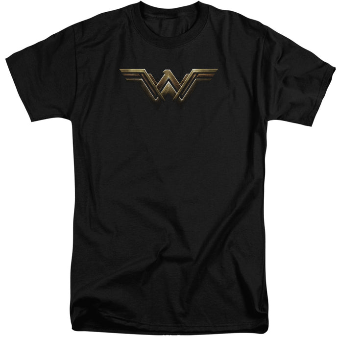Justice League Movie Wonder Woman Logo Mens Tall T Shirt Black
