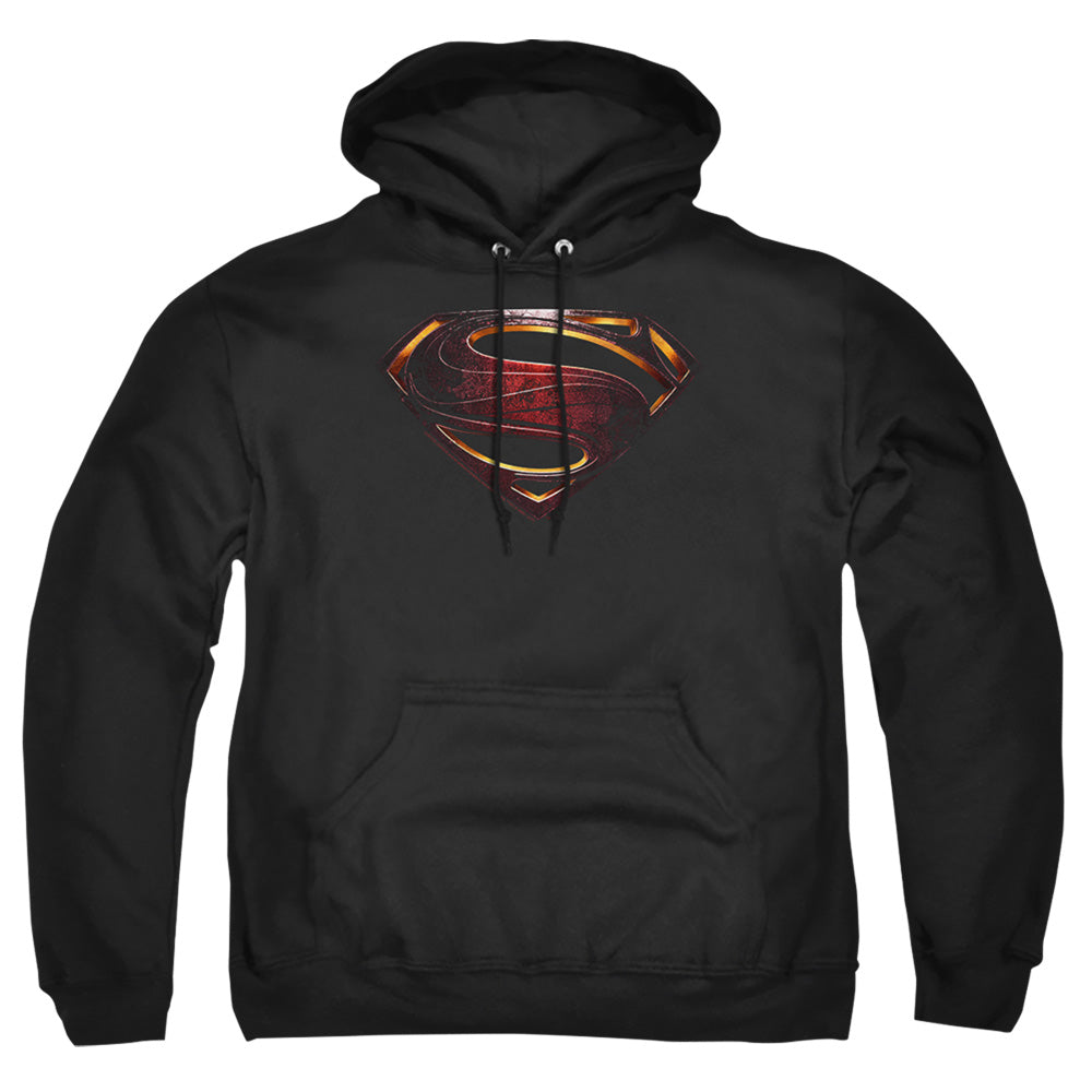 Justice League Movie Superman Logo Mens Hoodie Black Officially Licensed