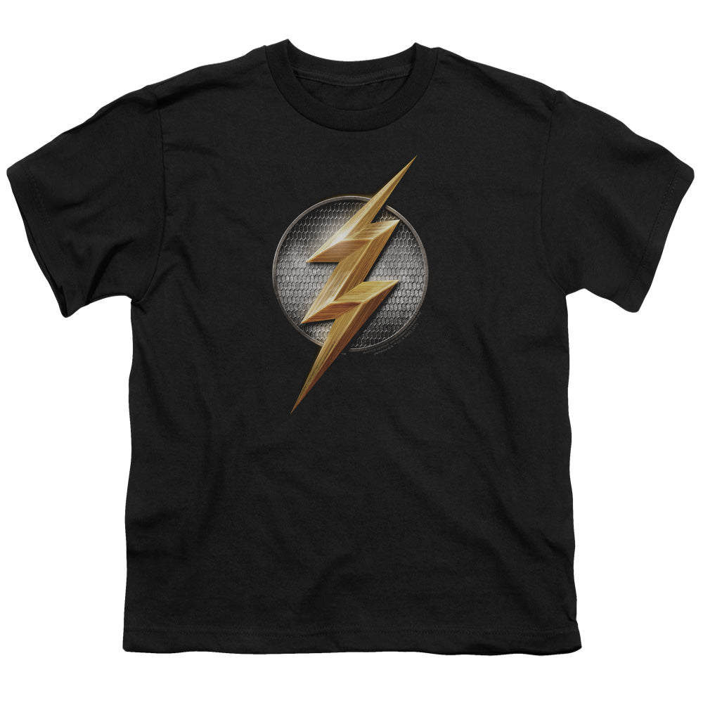 Justice League Movie Flash Logo Kids Youth T Shirt Black