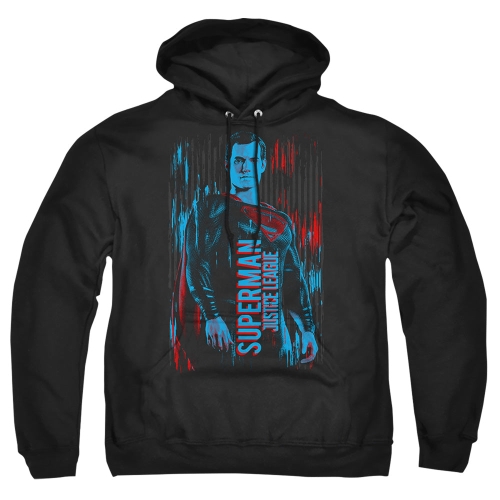 Justice League Movie Superman Mens Hoodie Black Officially Licensed