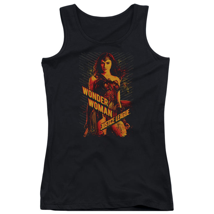 Justice League Movie Wonder Woman Womens Tank Top Shirt Black