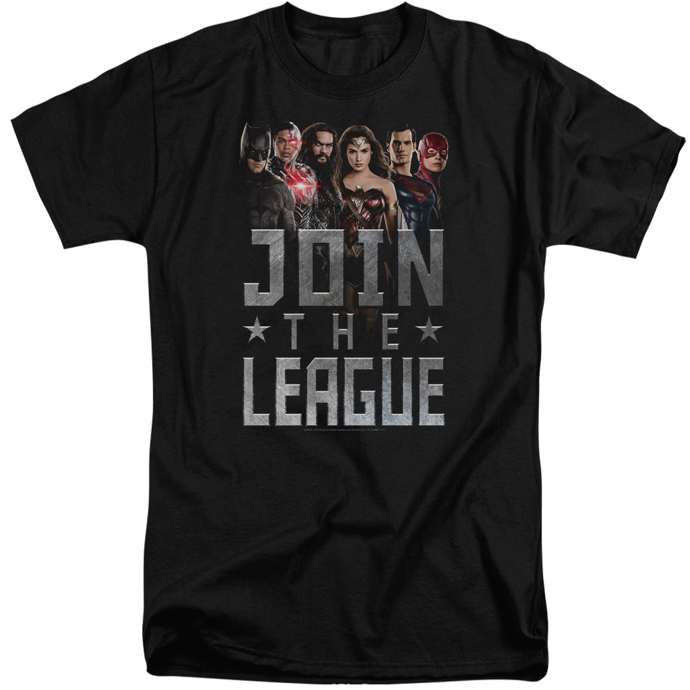 Justice League Movie Join the League Mens Tall T Shirt Black