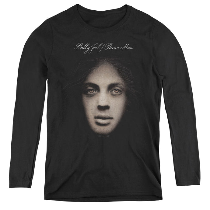 Billy Joel Piano Man Cover Womens Long Sleeve Shirt Black