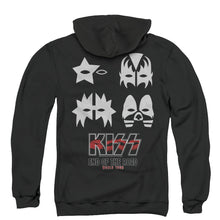 Load image into Gallery viewer, KISS End Of The Road Back Print Zipper Mens Hoodie Black
