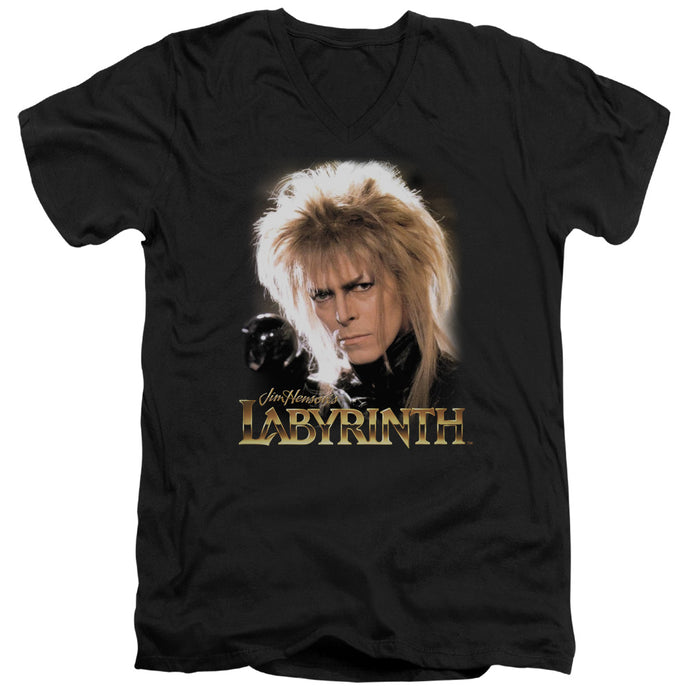 Labyrinth Jareth Mens Slim Fit V-Neck T Shirt Black