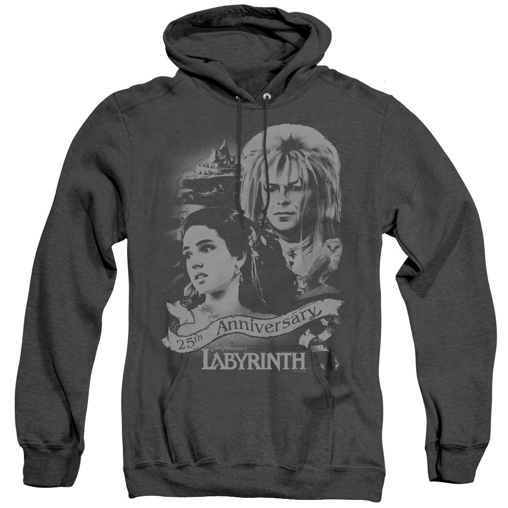 Labyrinth Anniversary Mens Heather Hoodie Black Officially Licensed