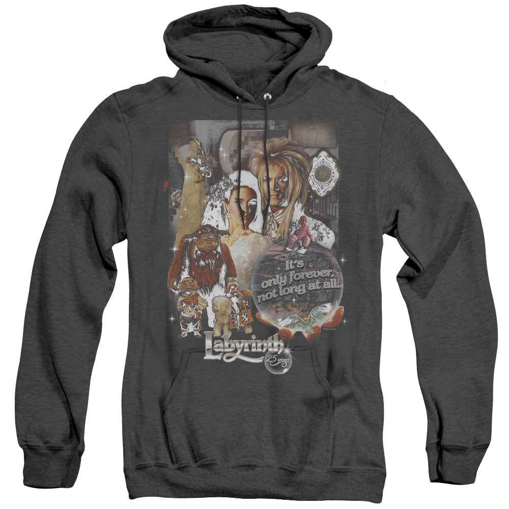 Labyrinth 25 Years Of Magic Mens Heather Hoodie Black Officially Licensed