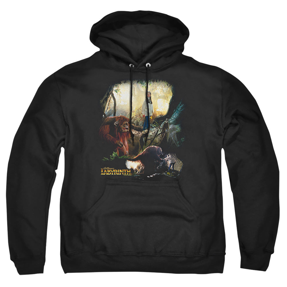 Labyrinth Sarah &Amp; Ludo Mens Hoodie Black Officially Licensed