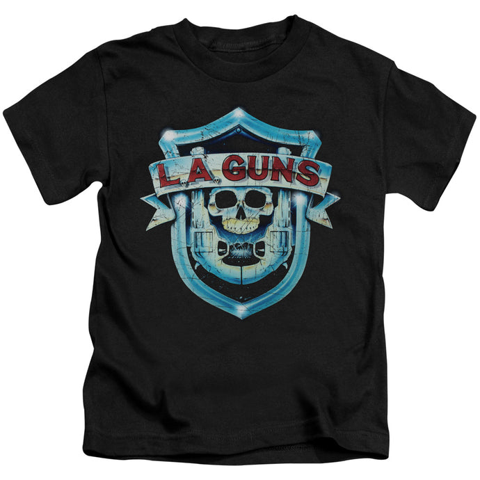 L.A. Guns Shield Juvenile Kids Youth T Shirt Black