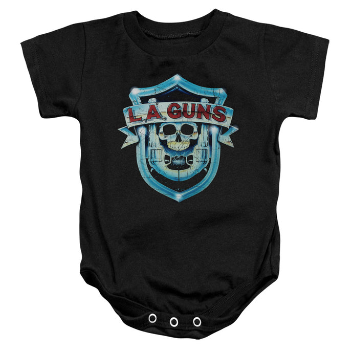 L.A. Guns Shield Infant Baby Snapsuit Black