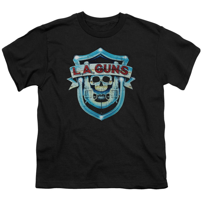 L.A. Guns Shield Kids Youth T Shirt Black