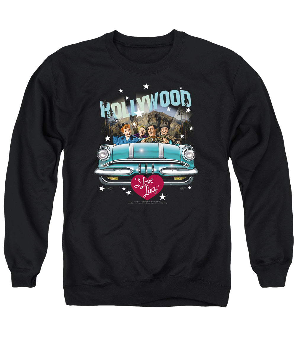 I Love Lucy Hollywood Road Trip Mens Crewneck Sweatshirt Black