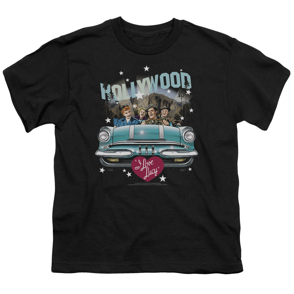 I Love Lucy Hollywood Road Trip Kids Youth T Shirt Black