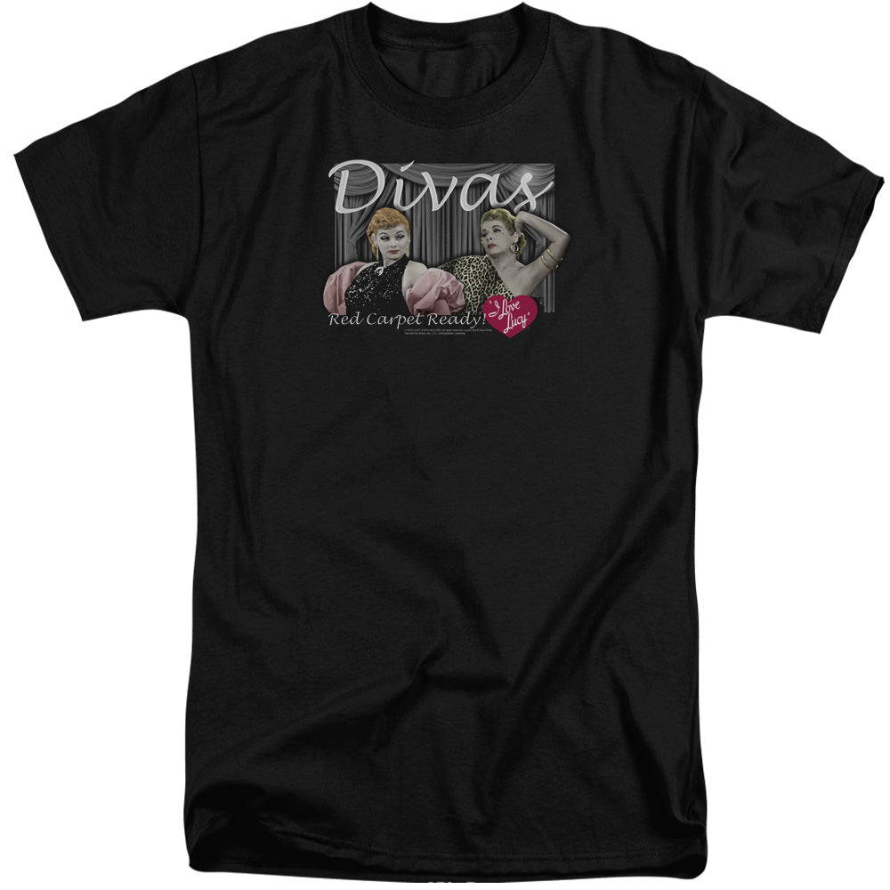 I Love Lucy Divas Mens Tall T Shirt Black