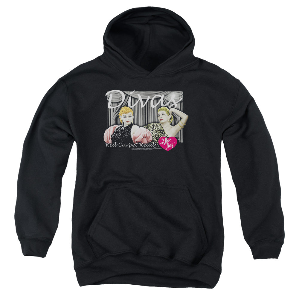 I Love Lucy Divas Kids Youth Hoodie Black