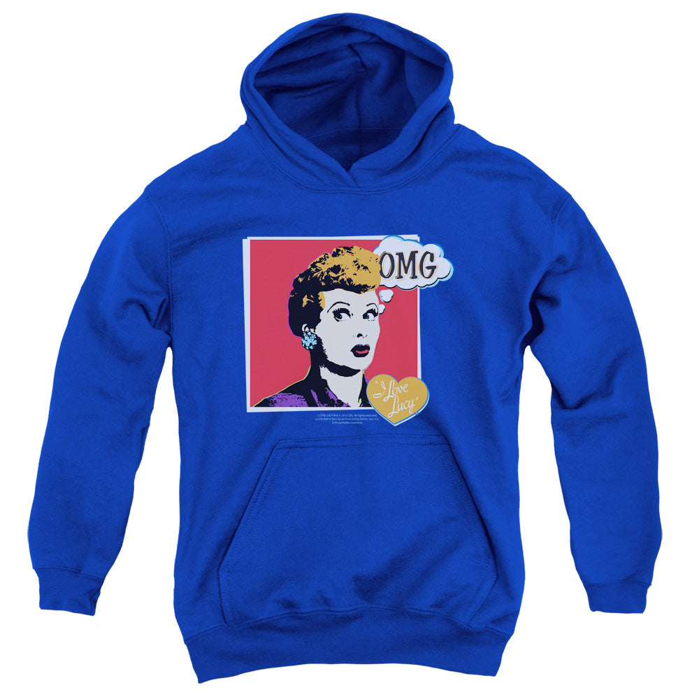 I Love Lucy I Love Worhol Omg Kids Youth Hoodie Royal Blue