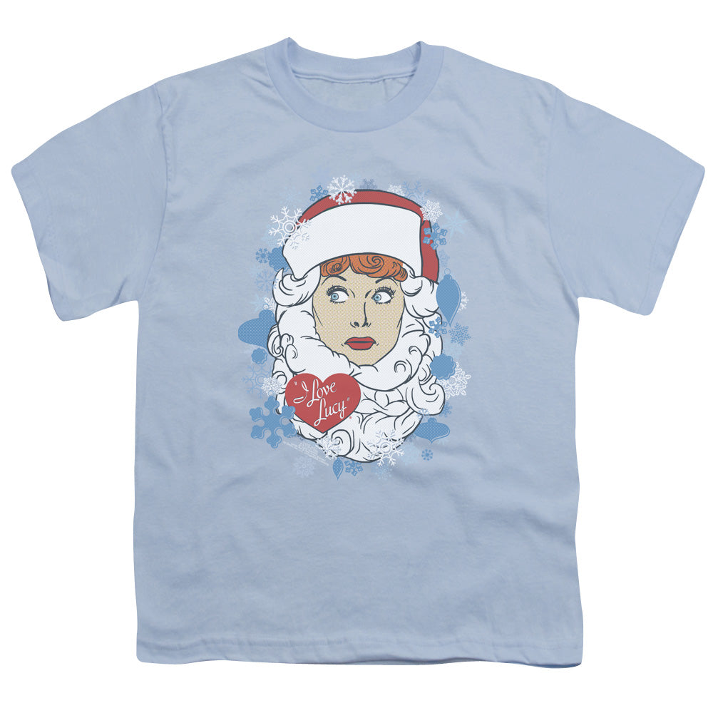I Love Lucy Beard Flakes Kids Youth T Shirt Light Blue